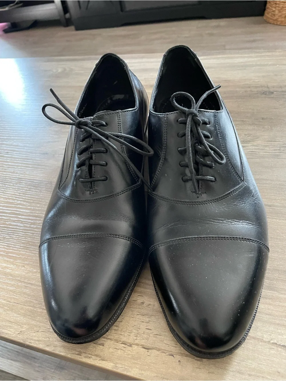 Florsheim classic black leather upper Oxfords lace up dress shoes D-170170-01